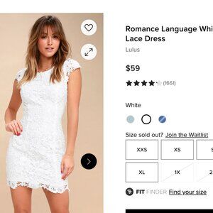 Romance Language White Backless Lace Dress Lulus